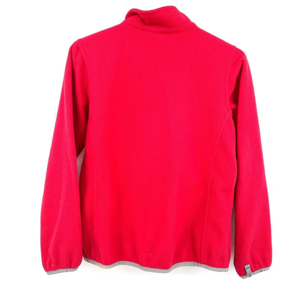 The North Face Size Large Girls Jacket Pink Fleece Full Zip Back to School Coat‎